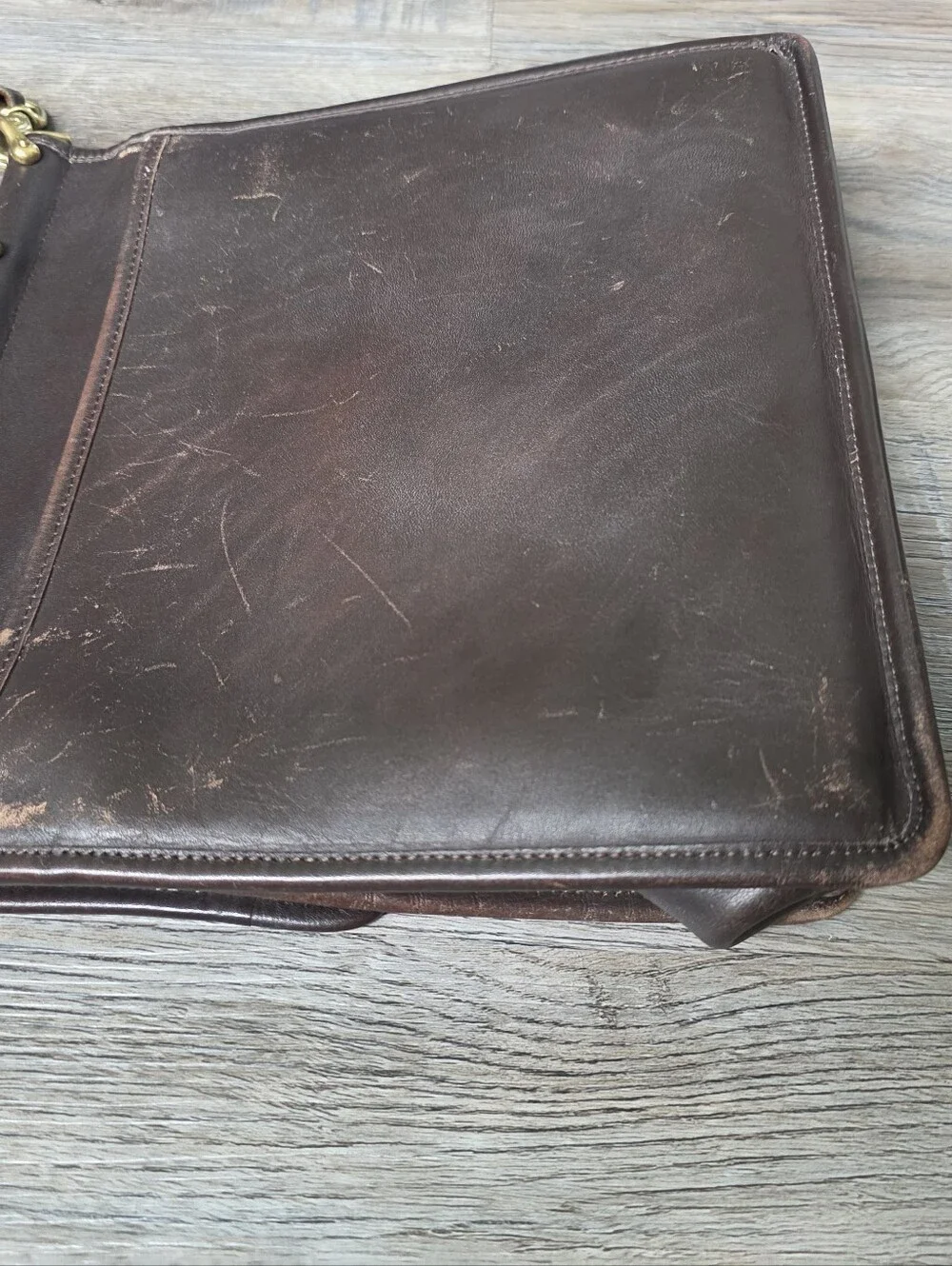 Vintage Coach Classic Brown Leather Men's Briefcase Shoulder Bag